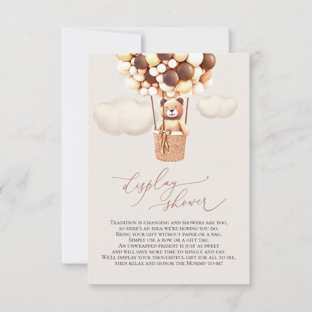 Cartes de douche de l'enclos de ballons d'ours bru (Devant)