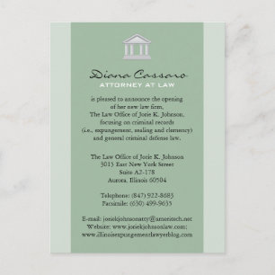 Cartes de faire-part de cabinet juridique