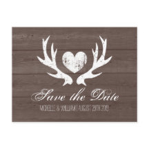 Cartes de faire-part de mariage à motif de bois de
