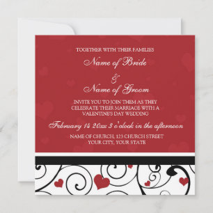 Cartes de Faire-part de mariage de la Saint-Valent