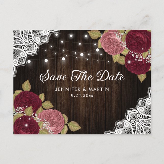 Cartes de faire-part de mariage en Bourgogne et Bl (Devant)