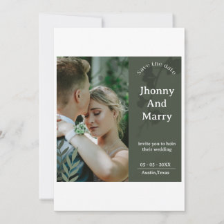Cartes de faire-part de mariage photo de script si