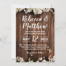 Cartes de Faire-part de mariage rustiques personna