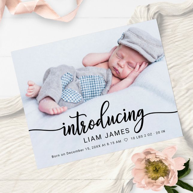 Cartes de Faire-part de naissance de budget photo (Créateur téléchargé)