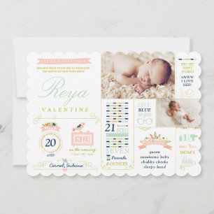 Cartes de faire-part de naissance de stat