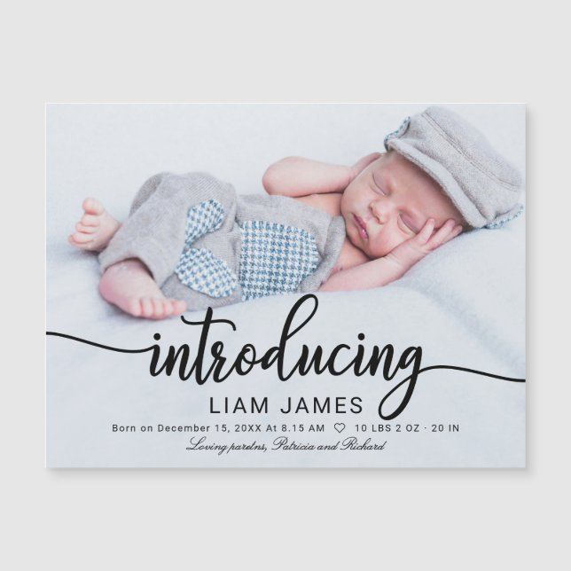 Cartes de Faire-part de naissance photo de la call (Devant)