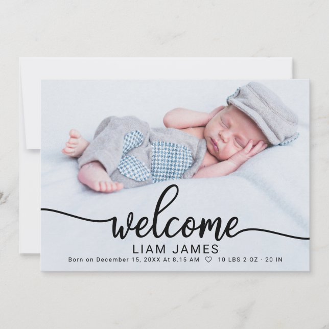Cartes de Faire-part de naissance photo de la call (Devant)