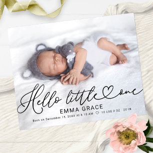 Cartes de Faire-part de naissance photo de script 