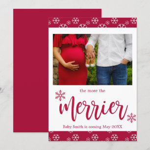 Cartes de Faire-part de Noël de grossesse en photo