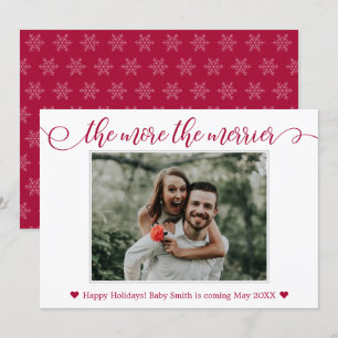 Cartes de Faire-part de Noël de grossesse en photo