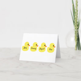 Cartes de Faire-part pour bébés en caoutchouc