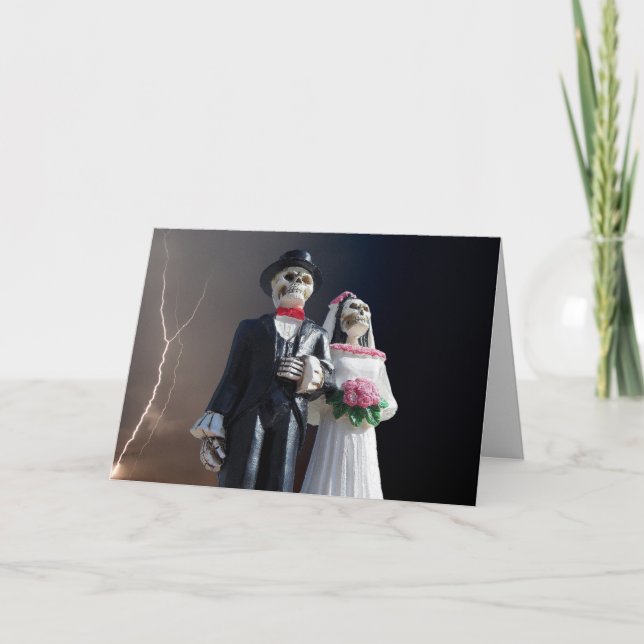 CARTES DE FÉLICITATIONS DE MARIAGE DE SQUELETTE GO (Devant)