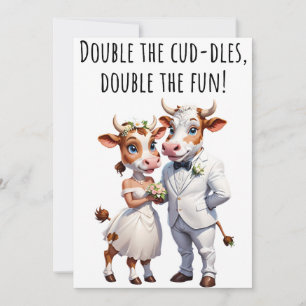 Cartes de félicitations fiançailles Funny Cow Card