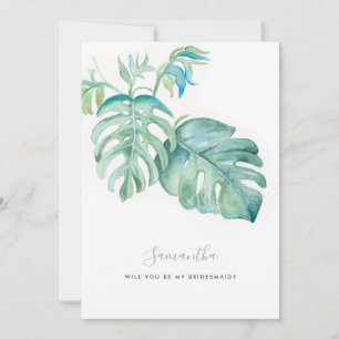 Cartes de femme de chambre d'aquarelle Tropical Gr