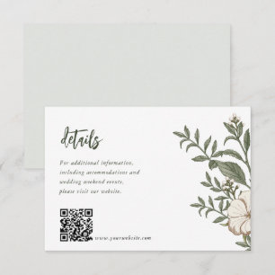 Cartes de fermeture de Faire-part de mariage flora