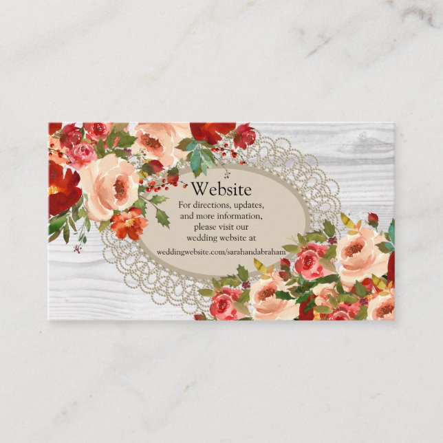 Cartes de fermeture du site Web mariage (Devant)