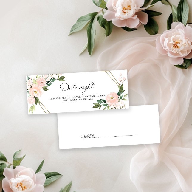 Cartes de Fête des mariées Fleur Rose Blush (Créateur téléchargé)