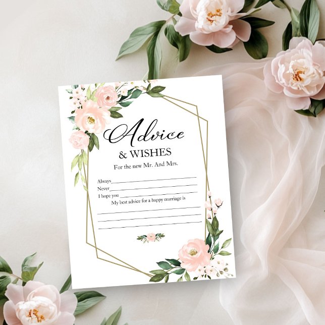 Cartes de Fête des mariées rose Floral (Créateur téléchargé)