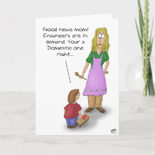 Cartes de fête des mères amusantes : Ingénieur dom