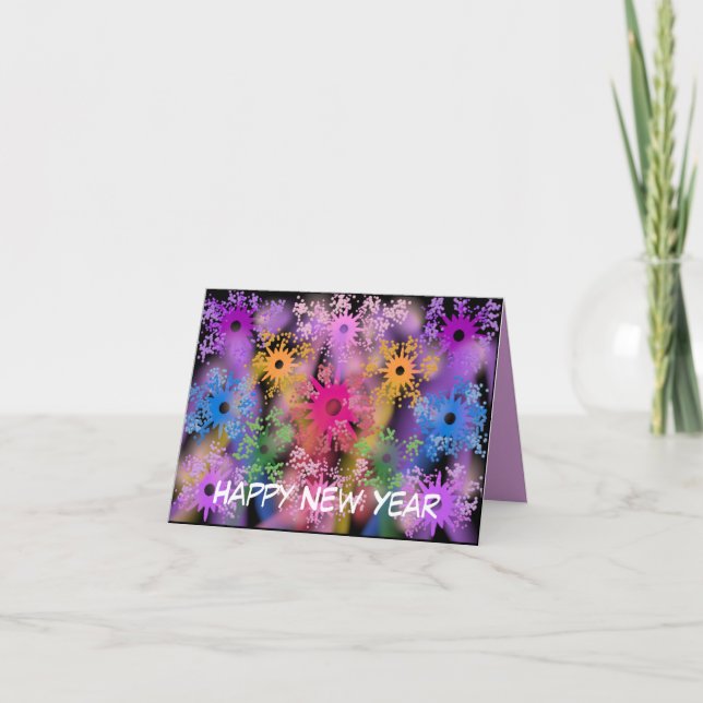 Cartes de feux d'artifice de bonne année (Devant)