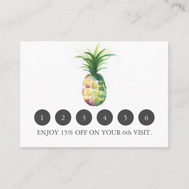 Cartes de fidélité pour ananas d'affaires (Devant)