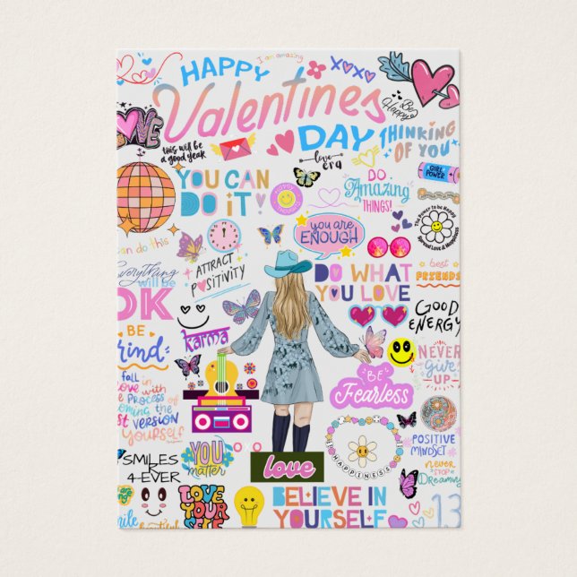 CARTES DE FILLE VALENTINE INCRAINTES (Pack de 100) (Devant)