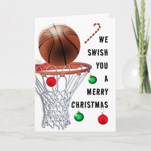 Cartes de fin de année de Noël de basket-ball