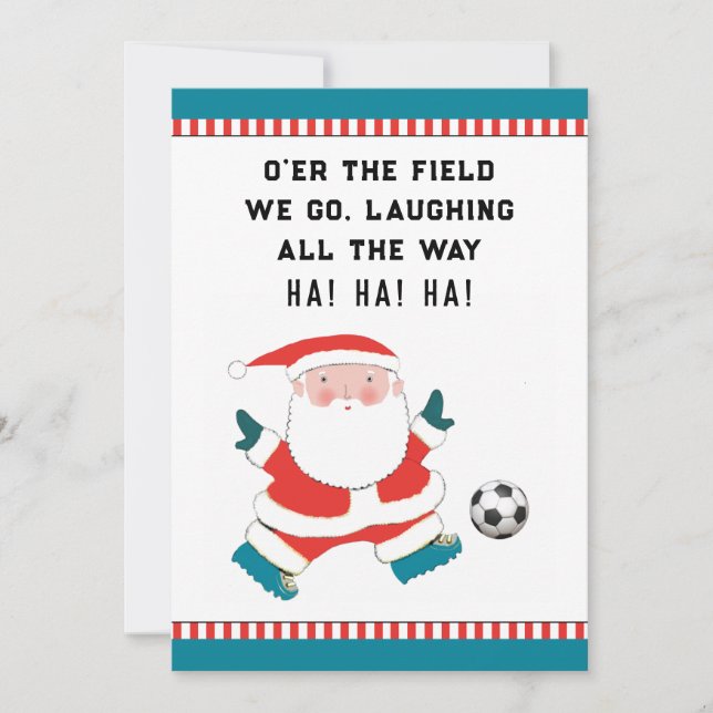 Cartes de fin de année de Noël de football (Devant)