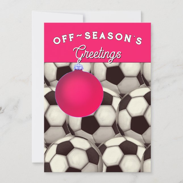 Cartes de fin de année de Noël de football (Devant)