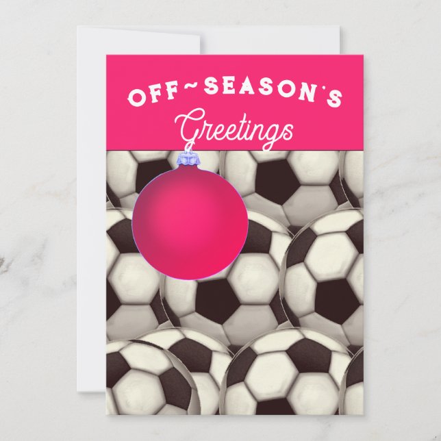 Cartes de fin de année de Noël de football (Devant)