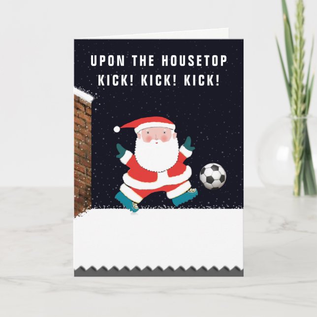 Cartes de fin de année de Noël de football (Devant)