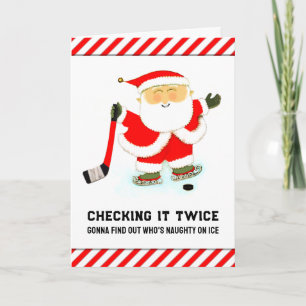 Cartes de fin de année de Noël de hockey