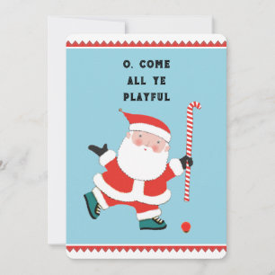 Cartes de fin de année de Noël de hockey sur gazon