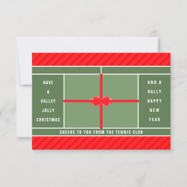 Cartes de fin de année de Noël de tennis (Devant)