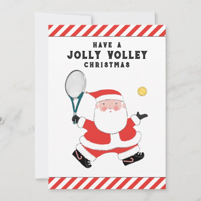 Cartes de fin de année de Noël de Tennis Créatif (Devant)