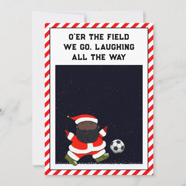 cartes de fin de année de Noël du football (Devant)