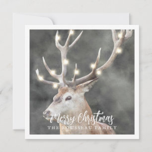 Cartes de fin de année de Noël hiver Reindeer