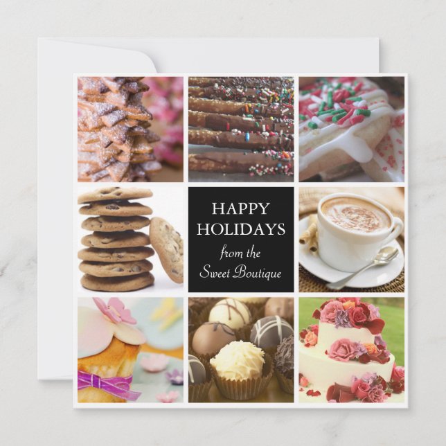 Cartes de fin de année de Noël pour boulangeries (Devant)