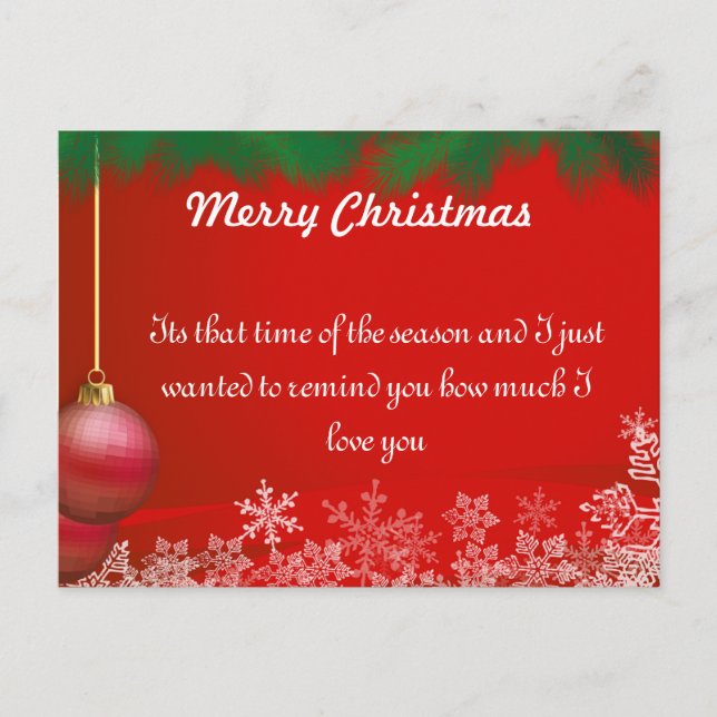 Cartes de fin de année de Noël pour famille et ami (Devant)