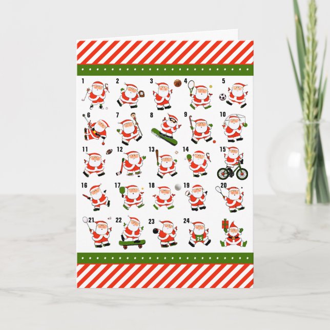 cartes de fin de année de Noël sportifs (Devant)