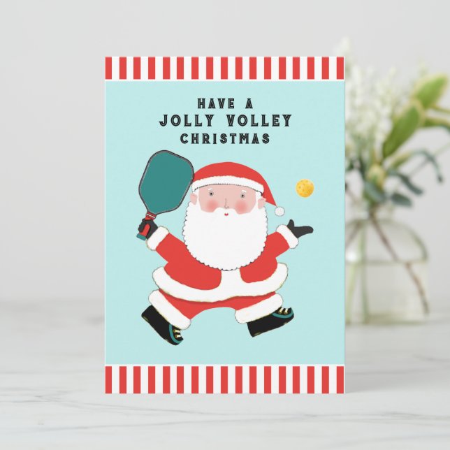 Cartes de fin de année de Noël uniques de Pickleba (Debout devant)