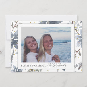 Cartes de fin de année photo Gold et Grey
