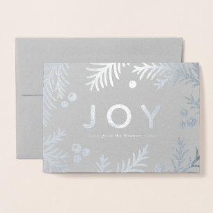 Cartes de fin de année simples Silver JOY   Vérita