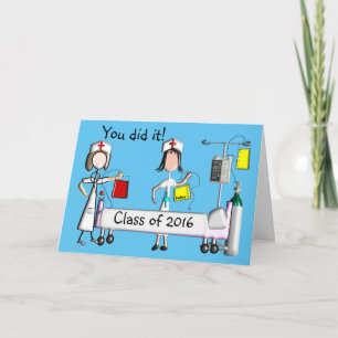 Cartes de fin d'études des infirmières Classe de 2