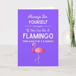 Cartes de flamant rose mignonnes humour drôle oise