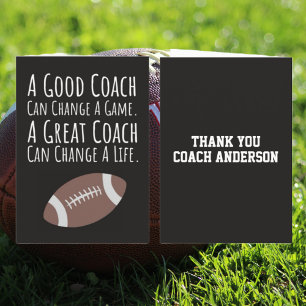 Cartes de football d'automne Merci Coach De L'équi