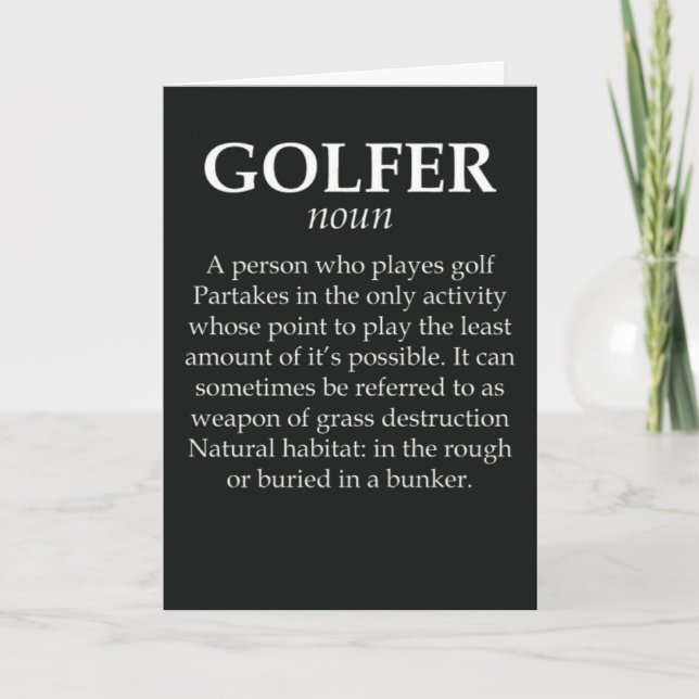 Cartes De Golf Drôle Pour Golfer Papa Grand-Père H (Devant)