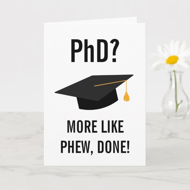 cartes de graduation phd amusantes (Petite plante)