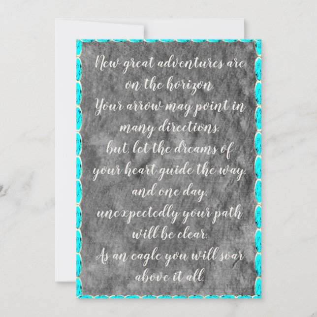 Cartes de graduation turquoise (Devant)