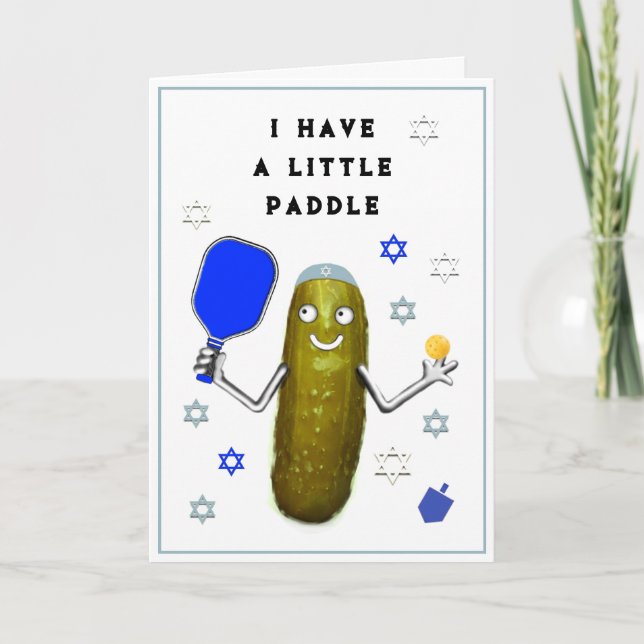 Cartes de Hanukkah Pickleball (Devant)